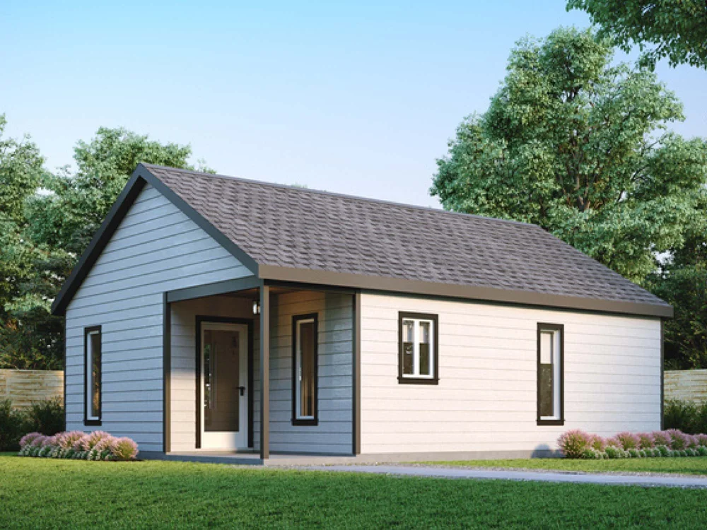 Exterior illustration of B609 One-Bedroom ADU