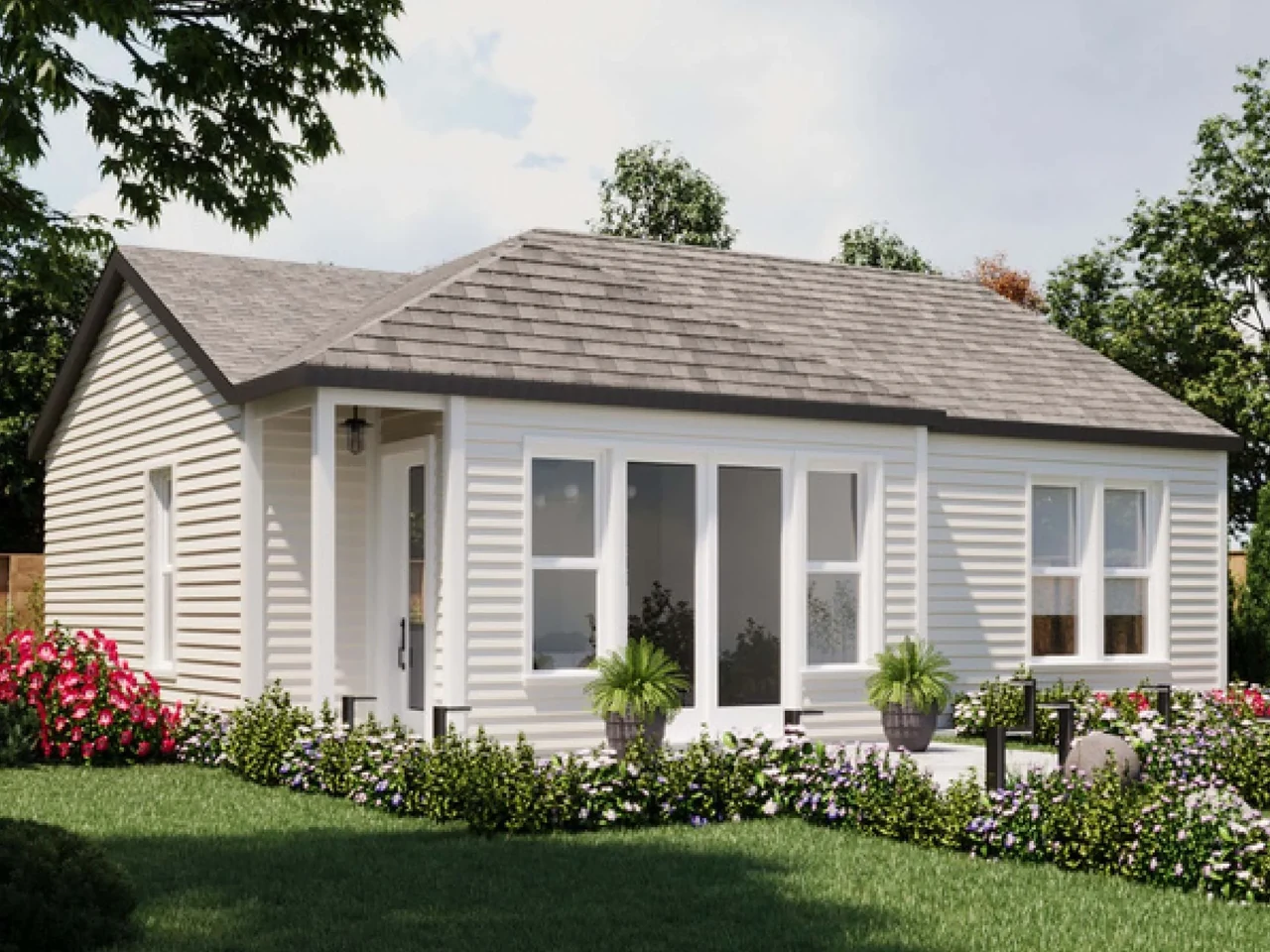 Exterior illustration of C1003 Two-Bedroom ADU
